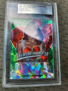 2021 Leaf Pop Century Sharna Burgess Pre Production Proof  Crystal Green #1/1