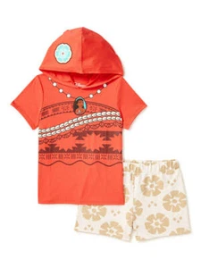 DISNEY MOANA GIRLS 2 PIECE OUTFIT SIZE 4 5 6 7 8 10 NEW - Picture 1 of 1