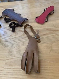3 Shooting Hand/finger Guards for Traditional Recurve Bow Hunting Archery - Picture 1 of 24