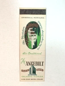 Matchbook FL Anglebilt Hotel Center Activity Plantation Lounge Cocktails - Picture 1 of 3