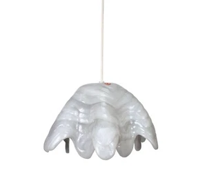 Mid Century Modern Biomorphe weiße Harz Pendelleuchter Lampe - Bild 1 von 12