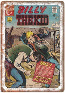 Vintage Comic Book Cover Billy the KId 70 Retro Look Metal Sign J2459 - Picture 1 of 2