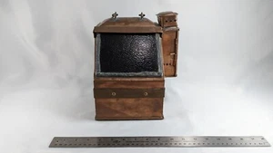 VINTAGE U.S. NAVY LIFEBOAT BRASS COPPER COMPASS LANTERN LIONEL CORP HOUSING ONLY - Picture 1 of 15