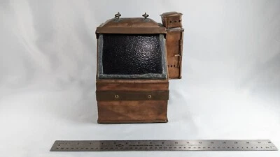 VINTAGE U.S. NAVY LIFEBOAT BRASS COPPER COMPASS LANTERN LIONEL CORP HOUSING ONLY - Image 1 of 4