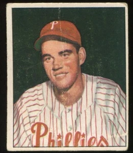 Tarjeta de novato 1950 Bowman #227 Bob Miller Philadelphia Phillies - Imagen 1 de 2