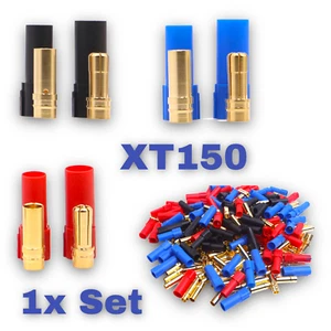 1 Set 6 Stück Hochstrom XT150 Stecker Buchse Goldstecker Plug Connector 200A RC - Bild 1 von 9