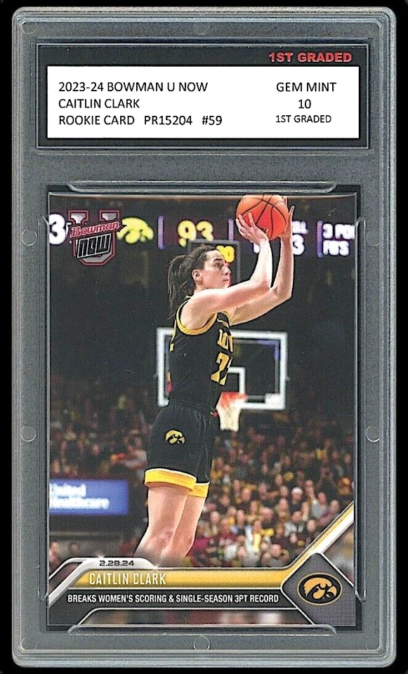 凯特琳·克拉克 2023 - 24 Bowman U Now (Topps) 1 级 10 新秀卡 RC #59 爱荷华州 — 第 1/1 张图片