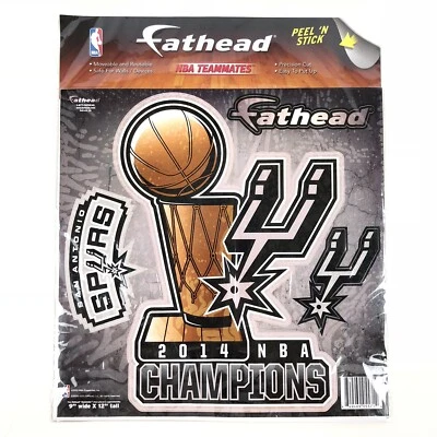 San Antonio Spurs 2014 NBA Champions Team Set Fathead Peel N Stick Trophy 🏆 - Image 1 of 4