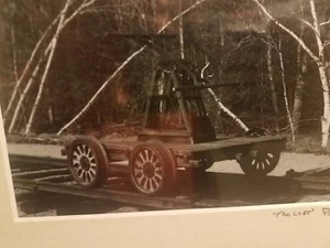 Foto entwickelt aus einem alten Negativ eines Eisenbahn Bollerwagens Americana! - Bild 1 von 3