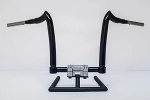 KST Kustom Spearhead 14" Black Vanguard Handlebars Bars Harley FLTR FLHR 1.25" - Foto 1 di 4