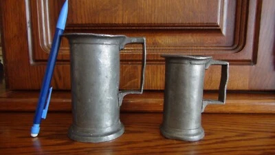 TRES ANCIENNES MESURES en ETAIN RUDOTALILLE M ON OUDART nombreux poinçons - Photo 1/4