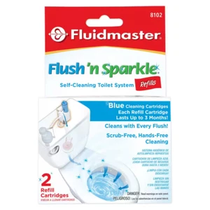 Fluidmaster Toilet Bowl Cleaner Refills 2 Pack Flush N Sparkle Blue Tank System - Picture 1 of 12
