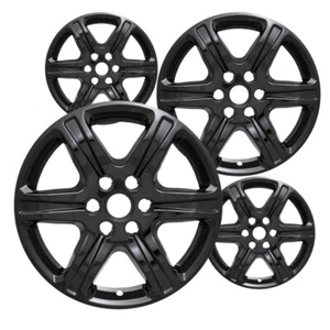 Set of 4 Gloss Black 17" Impostor Wheel Skins for 17-22 GMC Acadia Rim Covers - Picture 1 of 4