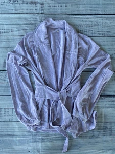 Lululemon Purple Dance Pulse Wrap Sz 10 Belted Jacket Sweater Long Sleeve - Picture 1 of 6