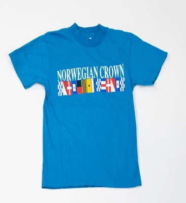 Camiseta De Colección Norwegian Crown Cruise Ship Adulto Talla S Azul Puntada Única Foto 1 de 4