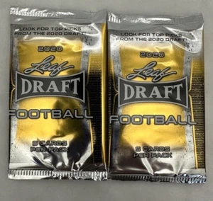 (Lot of 2) 2020 Leaf Draft Football Packs  NEW! - Picture 1 of 2