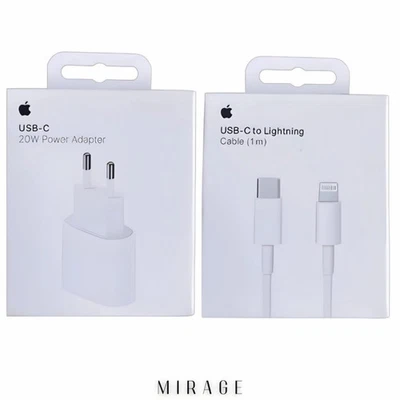Încărcător ORIGINAL pentru iPhone 20W rapid + Cablu lightning Apple iPhone - Immagine 1 di 4