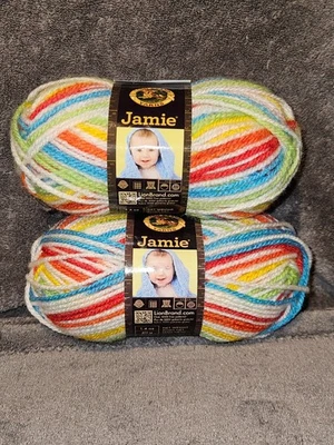 Lion Brand Jamie yarn, Caribbean Stripes,  mixed lot of 2 - Image 1 of 3