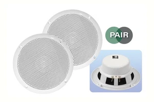 Round Ceiling Speaker With Dual Moisture Resistant Cone Pack of 2 - Picture 1 of 3