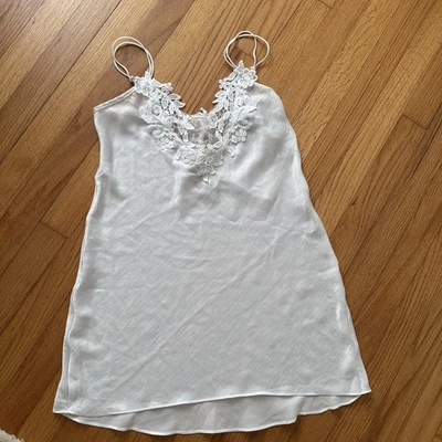 In Bloom By Jonquil White Eyelet Lace Cotton lace Chemise size small  - Image 1 of 3