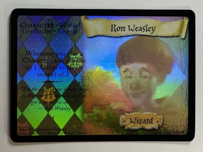 Harry Potter TCG Ron Weasley #17/116 Holo Foil Rare Wizard WOTC Base Set MP - Image 1 of 2