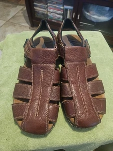 Dr. Scholls Schuhe Sandalen Herren Größe 11 Braun Leder Memory Foam Komfort - Bild 1 von 7