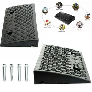 2er Bordsteinrampe Gummi Auto Rampe Auffahrrampe Schwellenrampe 49 x 26,5 x 7 cm - Bild 1 von 13