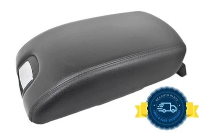 DEFECTO 03-08 Jaguar S-Type S Tipo Consola Central Cuero Negro Apoyabrazos Tapa OEM Foto 1 de 4