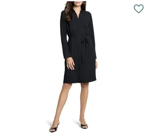 Nuevo con etiquetas Vestido Informal Antonio Melani Cachemira Negro TINA Envolvente Talla L Cómodo $229 Nuevo con etiquetas - Imagen 1 de 12