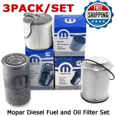 2013-2018 RAM 2500 3500 4500 5500 6.7L DIESEL OIL FUEL FILTER KIT MOPAR OEM - Image 1 of 4
