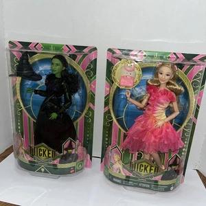 Mattel Wicked Movie Glinda & Elphaba Doll Set With Accessories Lot New Sealed - Picture 1 of 6