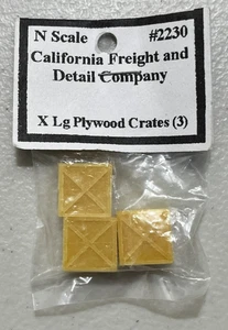 California Freight & Detail Company N Scale XL Plywood Shipping Crates (3) #2230 - Picture 1 of 1