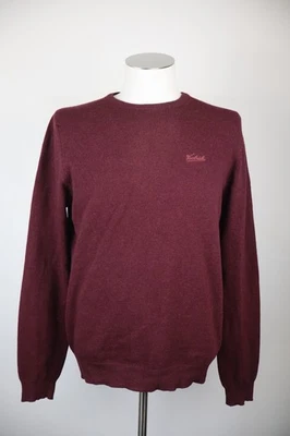 Woolrich Sweater Jersey Wool Vintage Man Size M Man Wool Sweater Casual Burgundy - Image 1 of 4