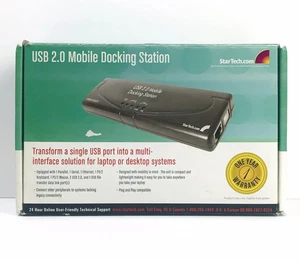 StarTech USB 2.0 Mobile Dock Station Laptop/PC Bkwrd Compat + Accessory Open Box - Picture 1 of 7