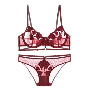 Super Sexy Lingerie For Womens Bra Set Ultar-Thin Underwear Transparent Bra&Pant - Picture 1 of 51
