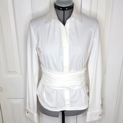 Camisa Pullover Bailey 44 con Puños Franceses Talla Mediana Blanca Foto 1 de 4