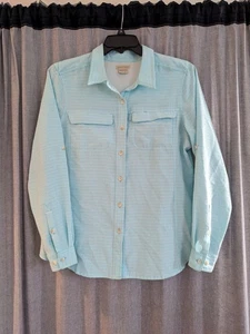 Exofficio Shirt Damen L blau Wandern Outdoor Gartenarbeit belüftet Camping Taschen - Bild 1 von 18