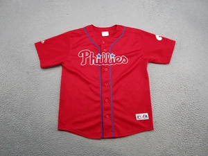 Camiseta Majestic Philadelphia Phillies MLB Juvenil Talla 14/16 Roja Chase Utley #26 Y2K - Imagen 1 de 11