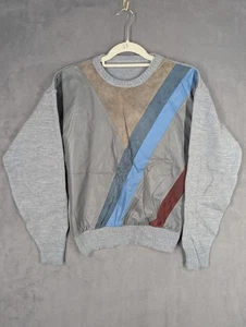 Herren Retro Pullover grau blau Vintage Gr. 46 S/M Wolle Acryl Mischung - Bild 1 von 8