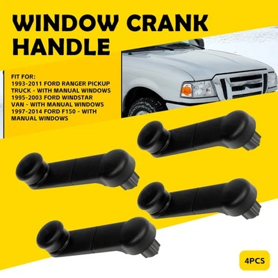 Set of 4 Manual Window Crank Handle Fits for 1993-2011 Ford Ranger Pickup Truck - Image 1 of 4