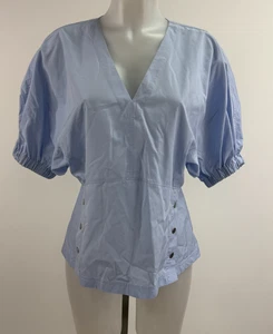 3.1 Philip Lim Light Blue Poplin Side Stud Blouse SZ 6 - Picture 1 of 4