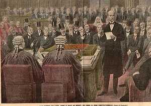 LONDON / CHAMBRE DES LORDS HOUSE OF LORDS / LLOYD GEORGE / ILLUSTRATION 1909 - Bild 1 von 1