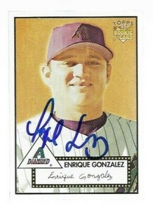 2006 Topps 52 ENRIQUE GONZALEZ Signed Card autograph RC DBACKS TIGERS RED SOX
