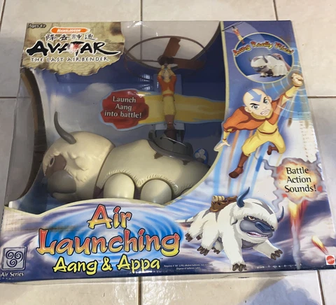 Avatar: The Last Airbender Air Launching Aang & Appa Set (2005) Mattel New Cover