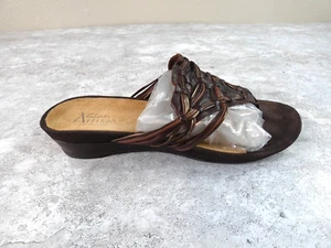 Clarks Artisan Sandalo Donna 11 Marrone Bronzo Tobi Tessuto Zeppa Elegante Comfort - Foto 1 di 19