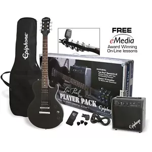 Epiphone PPEG-EGL1EBCH1 Les Paul Player Pack w/ Guitar, Amp, Gig Bag and Accesso - Picture 1 of 7