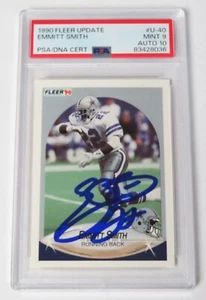 Emmitt Smith HOF Signed Autograph 1990 Fleer Update Rookie Card U-40 PSA 10 Auto - Picture 1 of 4