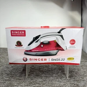 Ferro da stiro Singer Steam Sng 5,22 2200 Watt medie dimensioni piastra antigoccia antiaderente NUOVO - Foto 1 di 17