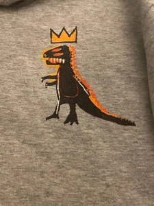 Basquiat hoodie sixe xl 16 gray w/dinosaur - Picture 1 of 6