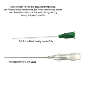 20 Sterile Body Art Piercing Catheters Needle Plastic Jewelry Insertion Sheath - Picture 1 of 13
